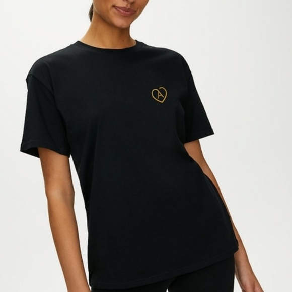 Aritzia Tops - ARITZIA Thank You short sleeve t-shirt crewneck 100% cotton black size XXL*